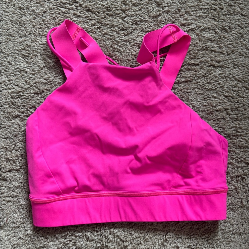 lululemon athletica Hot Pink High-Neck Sports Bra - Picture 2 of 4